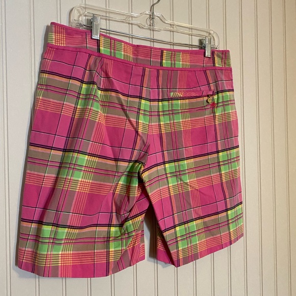 Lilly Pulitzer size 10 Palm Beach Fit pink plaid - Picture 2 of 8